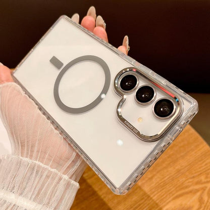 Transparent MagSafe Phone Case with Lens Film, For Samsung Galaxy S24+ 5G, For Samsung Galaxy S24 5G, For Samsung Galaxy S23 Ultra 5G, For Samsung Galaxy S22 Ultra 5G