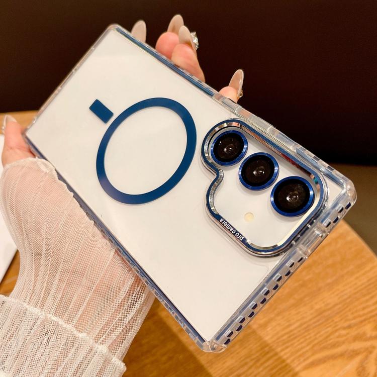 Transparent MagSafe Phone Case with Lens Film, For Samsung Galaxy S24+ 5G, For Samsung Galaxy S24 5G, For Samsung Galaxy S23 Ultra 5G, For Samsung Galaxy S22 Ultra 5G