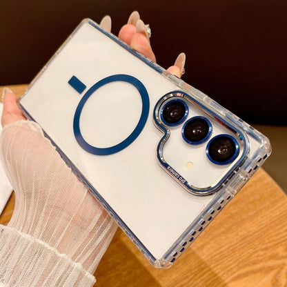 Transparent MagSafe Phone Case with Lens Film, For Samsung Galaxy S24+ 5G, For Samsung Galaxy S24 5G, For Samsung Galaxy S23 Ultra 5G, For Samsung Galaxy S22 Ultra 5G