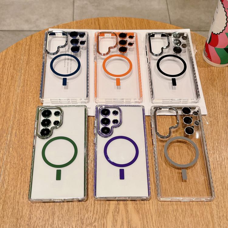 Transparent MagSafe Phone Case with Lens Film, For Samsung Galaxy S25 5G, For Samsung Galaxy S25+ 5G, For Samsung Galaxy S25 Ultra 5G, For Samsung Galaxy S24 Ultra 5G