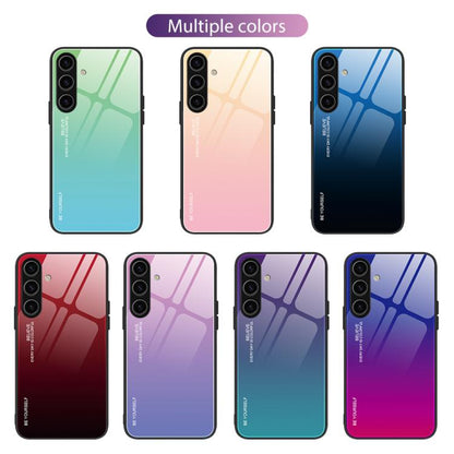 Gradient Color Glass Phone Case, For Samsung Galaxy S25 5G, For Samsung Galaxy S25+ 5G, For Samsung Galaxy S25 Ultra 5G