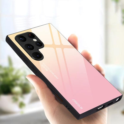 Gradient Color Glass Phone Case, For Samsung Galaxy S25 5G, For Samsung Galaxy S25+ 5G, For Samsung Galaxy S25 Ultra 5G