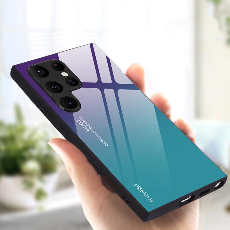 Gradient Color Glass Phone Case, For Samsung Galaxy S25 5G, For Samsung Galaxy S25+ 5G, For Samsung Galaxy S25 Ultra 5G