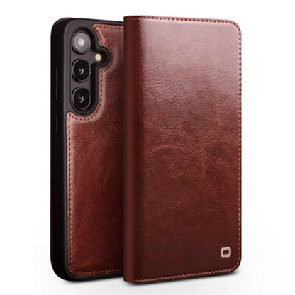 QIALINO Genuine Leather Phone Case, For Samsung Galaxy S26+ 5G, For Samsung Galaxy S26 Ultra 5G, For Samsung Galaxy S26 5G, For Samsung Galaxy S25 5G, For Samsung Galaxy S25+ 5G, For Samsung Galaxy S25 Ultra 5G