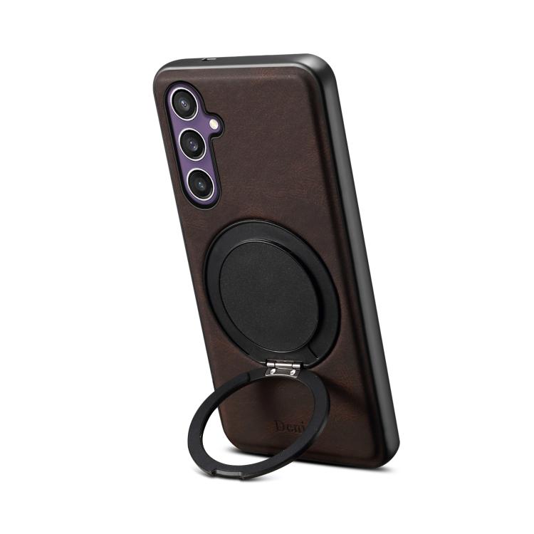Denior A14 Skin Feel Rotating Holder MagSafe Phone Case, For Samsung Galaxy S26 Ultra 5G, For Samsung Galaxy S25 5G, For Samsung Galaxy S25+ 5G, For Samsung Galaxy S25 Ultra 5G, For Samsung Galaxy S24 FE 5G, For Samsung Galaxy S24+ 5G                  ...