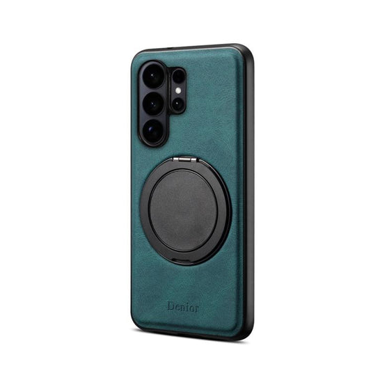 Denior A14 Skin Feel Rotating Holder MagSafe Phone Case, For Samsung Galaxy S26 Ultra 5G, For Samsung Galaxy S25 5G, For Samsung Galaxy S25+ 5G, For Samsung Galaxy S25 Ultra 5G, For Samsung Galaxy S24 FE 5G, For Samsung Galaxy S24+ 5G