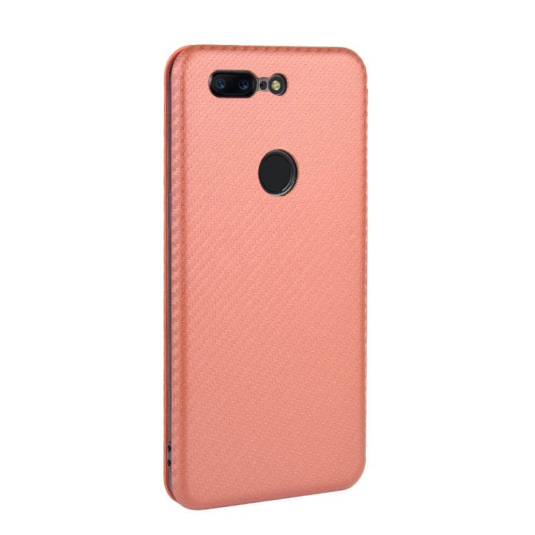 Carbon Fiber Texture Magnetic Horizontal Flip TPU + PC + PU Leather Case with Card Slot, For OnePlus 5T, For OnePlus 5, For OnePlus 6T, For OnePlus 6