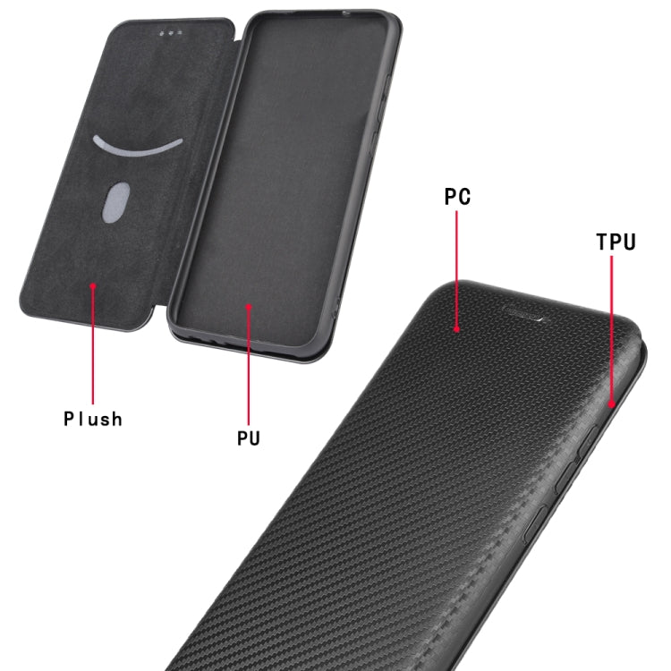 Carbon Fiber Texture Magnetic Horizontal Flip TPU + PC + PU Leather Case with Card Slot, For OnePlus 5T, For OnePlus 5, For OnePlus 6T, For OnePlus 6