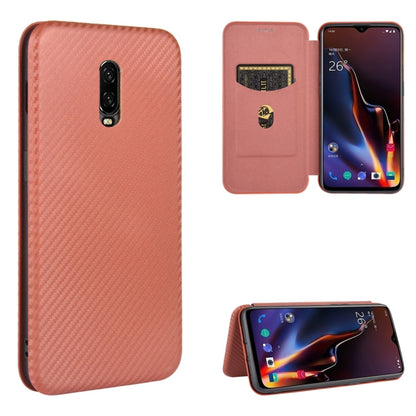 Carbon Fiber Texture Magnetic Horizontal Flip TPU + PC + PU Leather Case with Card Slot, For OnePlus 5T, For OnePlus 5, For OnePlus 6T, For OnePlus 6
