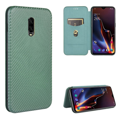 Carbon Fiber Texture Magnetic Horizontal Flip TPU + PC + PU Leather Case with Card Slot, For OnePlus 5T, For OnePlus 5, For OnePlus 6T, For OnePlus 6