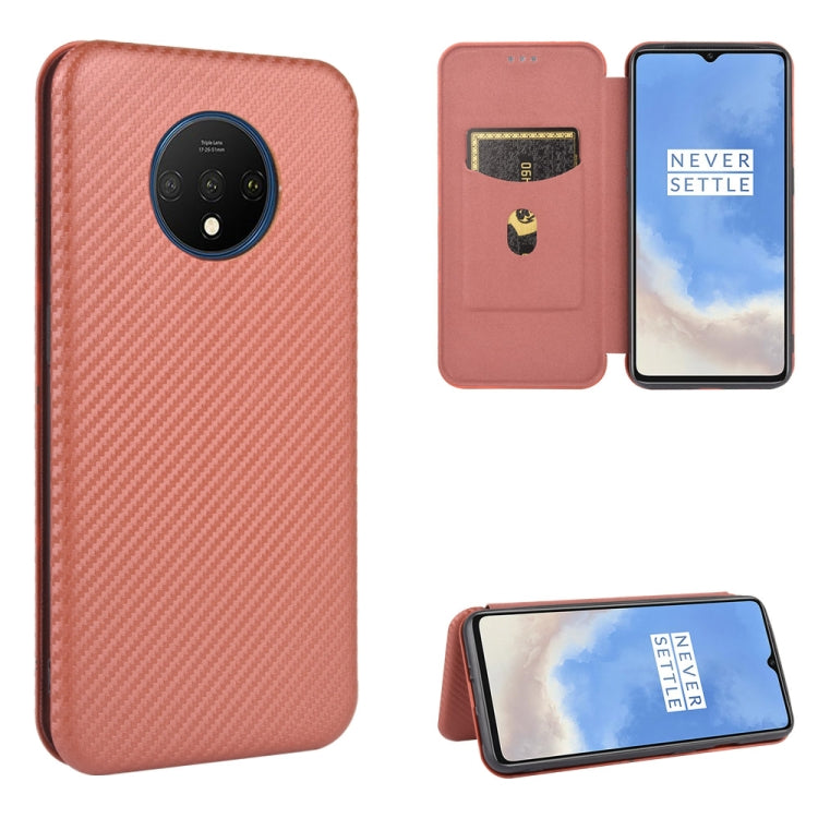 Carbon Fiber Texture Magnetic Horizontal Flip TPU + PC + PU Leather Case with Card Slot, For OnePlus 7T, For OnePlus 7, For OnePlus 7T Pro, For OnePlus 7 Pro