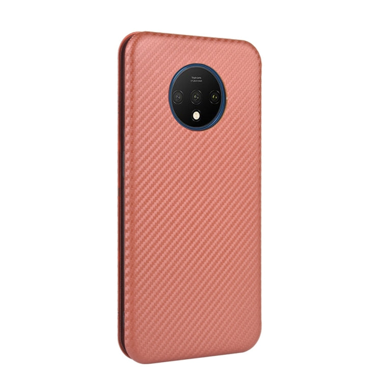 Carbon Fiber Texture Magnetic Horizontal Flip TPU + PC + PU Leather Case with Card Slot, For OnePlus 7T, For OnePlus 7, For OnePlus 7T Pro, For OnePlus 7 Pro