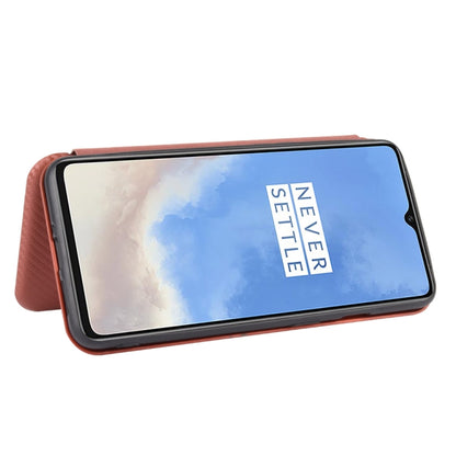 Carbon Fiber Texture Magnetic Horizontal Flip TPU + PC + PU Leather Case with Card Slot, For OnePlus 7T, For OnePlus 7, For OnePlus 7T Pro, For OnePlus 7 Pro