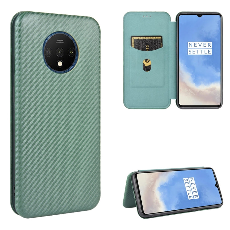 Carbon Fiber Texture Magnetic Horizontal Flip TPU + PC + PU Leather Case with Card Slot, For OnePlus 7T, For OnePlus 7, For OnePlus 7T Pro, For OnePlus 7 Pro