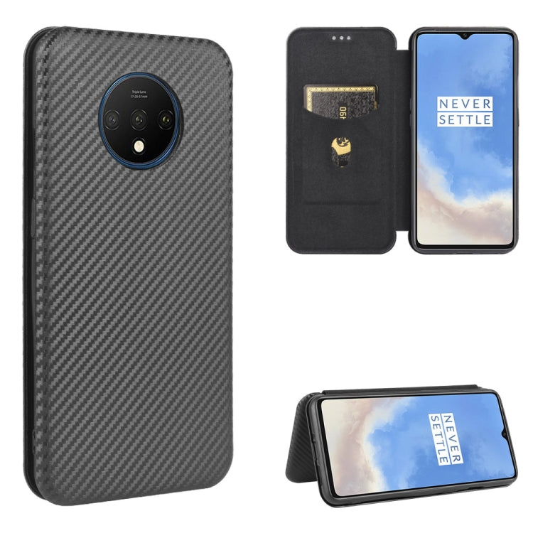 Carbon Fiber Texture Magnetic Horizontal Flip TPU + PC + PU Leather Case with Card Slot, For OnePlus 7T, For OnePlus 7, For OnePlus 7T Pro, For OnePlus 7 Pro