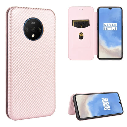 Carbon Fiber Texture Magnetic Horizontal Flip TPU + PC + PU Leather Case with Card Slot, For OnePlus 7T, For OnePlus 7, For OnePlus 7T Pro, For OnePlus 7 Pro