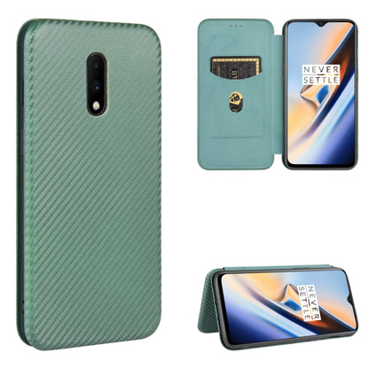 Carbon Fiber Texture Magnetic Horizontal Flip TPU + PC + PU Leather Case with Card Slot, For OnePlus 7T, For OnePlus 7, For OnePlus 7T Pro, For OnePlus 7 Pro