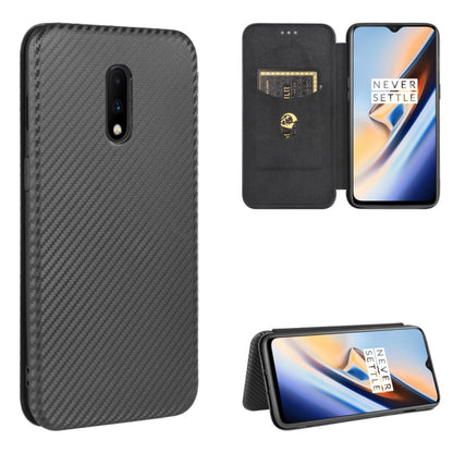 Carbon Fiber Texture Magnetic Horizontal Flip TPU + PC + PU Leather Case with Card Slot, For OnePlus 7T, For OnePlus 7, For OnePlus 7T Pro, For OnePlus 7 Pro