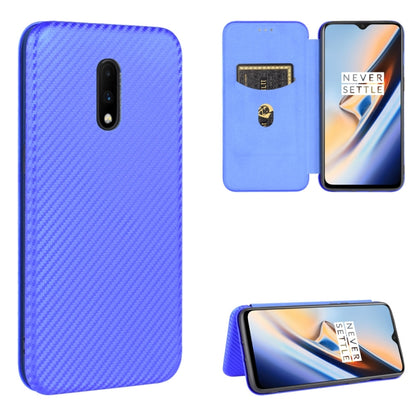 Carbon Fiber Texture Magnetic Horizontal Flip TPU + PC + PU Leather Case with Card Slot, For OnePlus 7T, For OnePlus 7, For OnePlus 7T Pro, For OnePlus 7 Pro