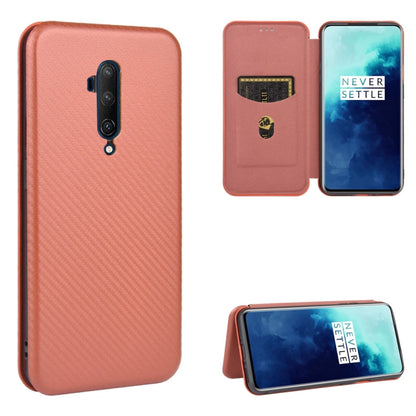 Carbon Fiber Texture Magnetic Horizontal Flip TPU + PC + PU Leather Case with Card Slot, For OnePlus 7T, For OnePlus 7, For OnePlus 7T Pro, For OnePlus 7 Pro