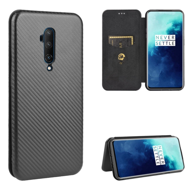 Carbon Fiber Texture Magnetic Horizontal Flip TPU + PC + PU Leather Case with Card Slot, For OnePlus 7T, For OnePlus 7, For OnePlus 7T Pro, For OnePlus 7 Pro