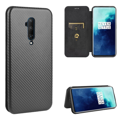 Carbon Fiber Texture Magnetic Horizontal Flip TPU + PC + PU Leather Case with Card Slot, For OnePlus 7T, For OnePlus 7, For OnePlus 7T Pro, For OnePlus 7 Pro