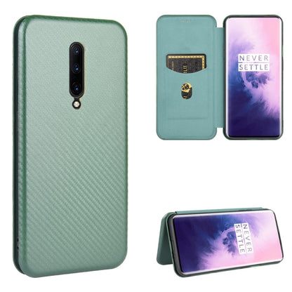 Carbon Fiber Texture Magnetic Horizontal Flip TPU + PC + PU Leather Case with Card Slot, For OnePlus 7T, For OnePlus 7, For OnePlus 7T Pro, For OnePlus 7 Pro