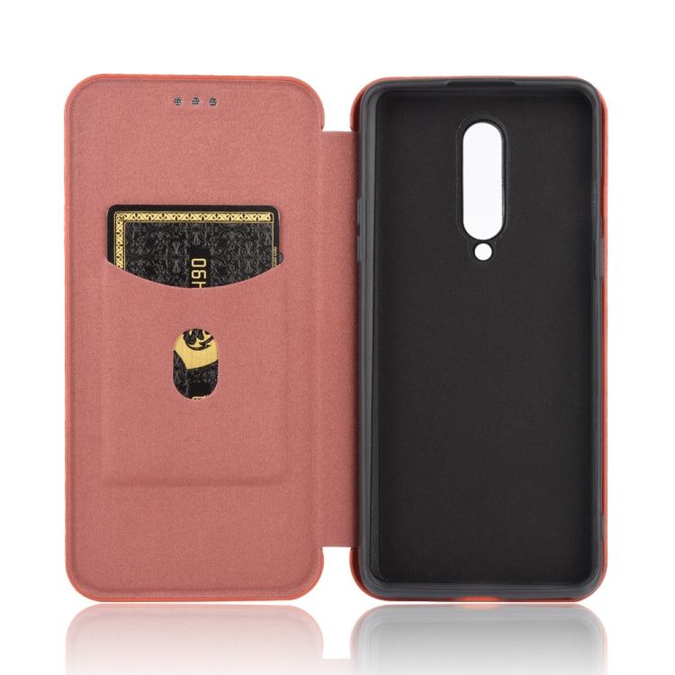 Carbon Fiber Texture Magnetic Horizontal Flip TPU + PC + PU Leather Case with Card Slot, For OnePlus 8, For OnePlus 8 Pro, For OnePlus Nord