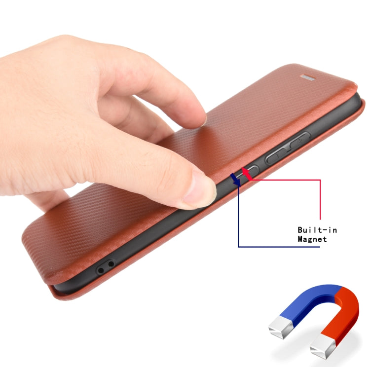 Carbon Fiber Texture Magnetic Horizontal Flip TPU + PC + PU Leather Case with Card Slot, For OnePlus 8, For OnePlus 8 Pro, For OnePlus Nord