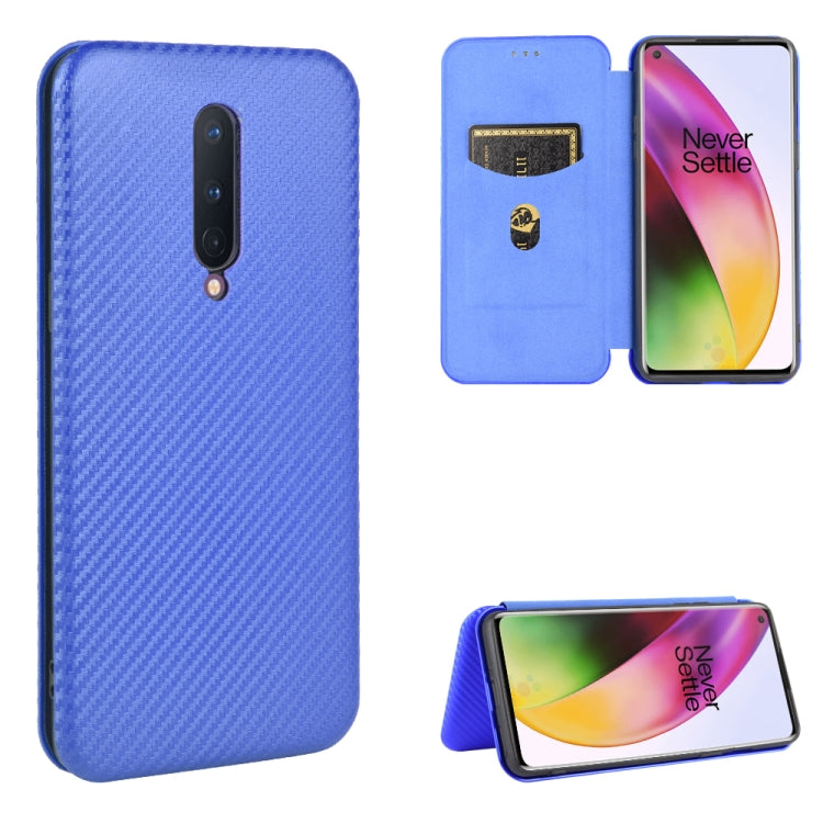 Carbon Fiber Texture Magnetic Horizontal Flip TPU + PC + PU Leather Case with Card Slot, For OnePlus 8, For OnePlus 8 Pro, For OnePlus Nord