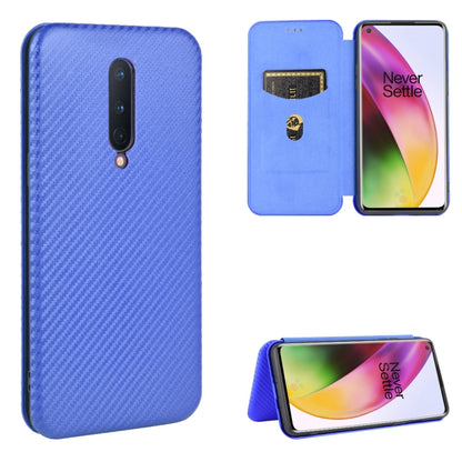 Carbon Fiber Texture Magnetic Horizontal Flip TPU + PC + PU Leather Case with Card Slot, For OnePlus 8, For OnePlus 8 Pro, For OnePlus Nord