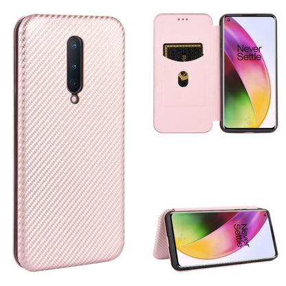 Carbon Fiber Texture Magnetic Horizontal Flip TPU + PC + PU Leather Case with Card Slot, For OnePlus 8, For OnePlus 8 Pro, For OnePlus Nord