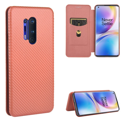 Carbon Fiber Texture Magnetic Horizontal Flip TPU + PC + PU Leather Case with Card Slot, For OnePlus 8, For OnePlus 8 Pro, For OnePlus Nord