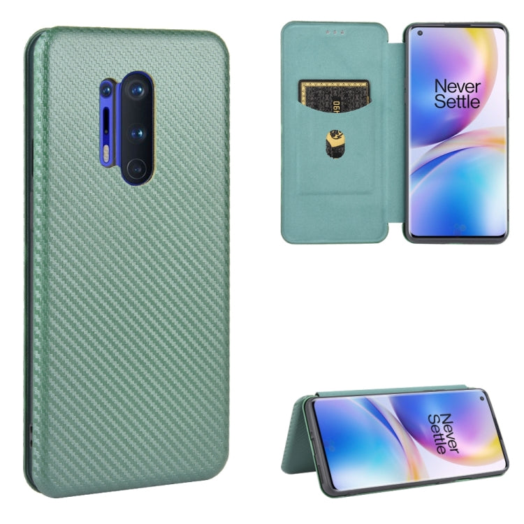 Carbon Fiber Texture Magnetic Horizontal Flip TPU + PC + PU Leather Case with Card Slot, For OnePlus 8, For OnePlus 8 Pro, For OnePlus Nord