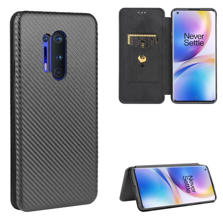 Carbon Fiber Texture Magnetic Horizontal Flip TPU + PC + PU Leather Case with Card Slot, For OnePlus 8, For OnePlus 8 Pro, For OnePlus Nord