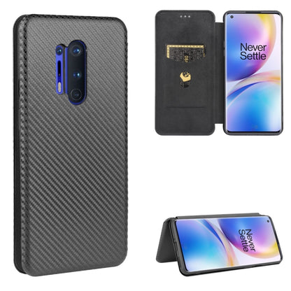 Carbon Fiber Texture Magnetic Horizontal Flip TPU + PC + PU Leather Case with Card Slot, For OnePlus 8, For OnePlus 8 Pro, For OnePlus Nord