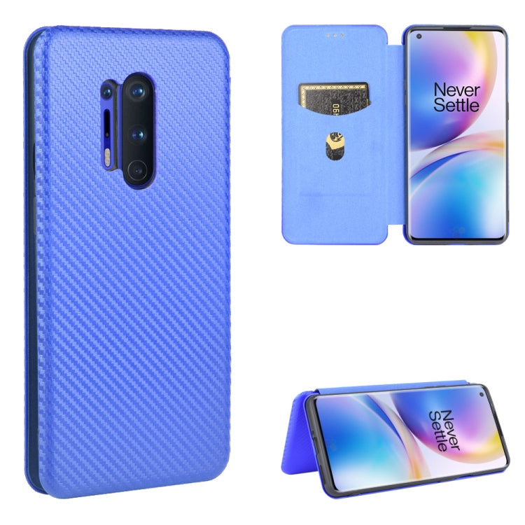 Carbon Fiber Texture Magnetic Horizontal Flip TPU + PC + PU Leather Case with Card Slot, For OnePlus 8, For OnePlus 8 Pro, For OnePlus Nord
