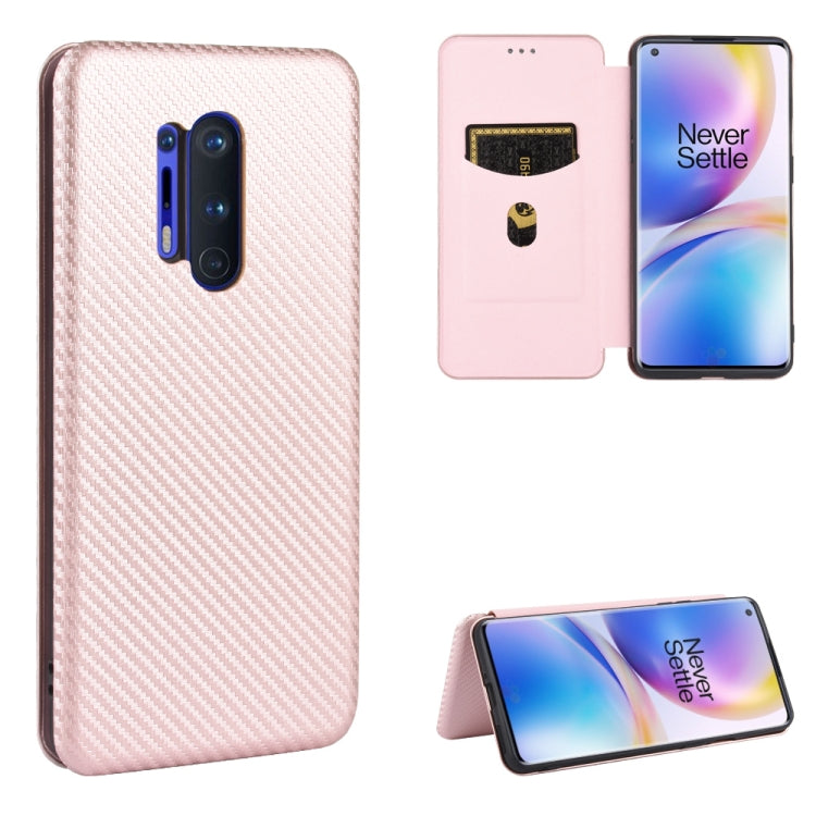 Carbon Fiber Texture Magnetic Horizontal Flip TPU + PC + PU Leather Case with Card Slot, For OnePlus 8, For OnePlus 8 Pro, For OnePlus Nord