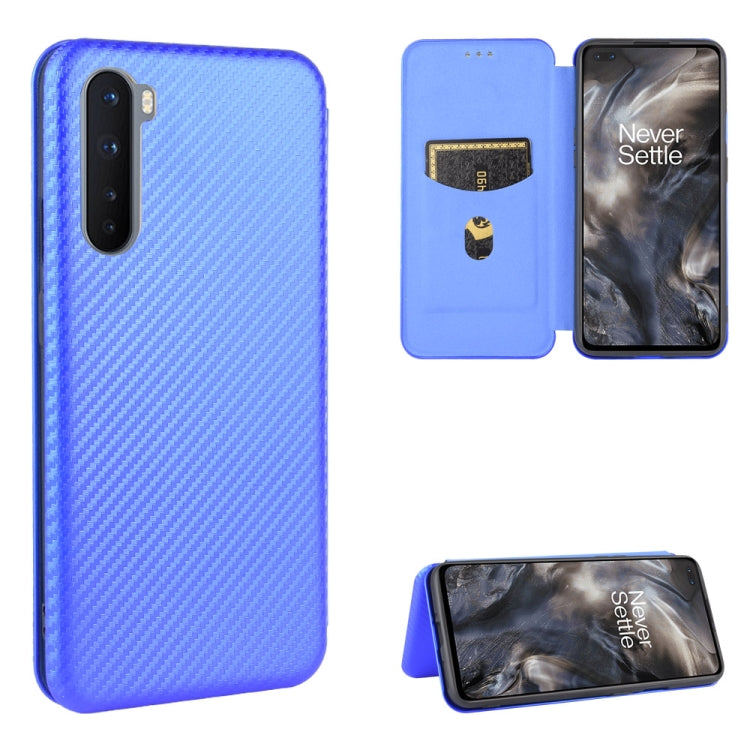 Carbon Fiber Texture Magnetic Horizontal Flip TPU + PC + PU Leather Case with Card Slot, For OnePlus 8, For OnePlus 8 Pro, For OnePlus Nord