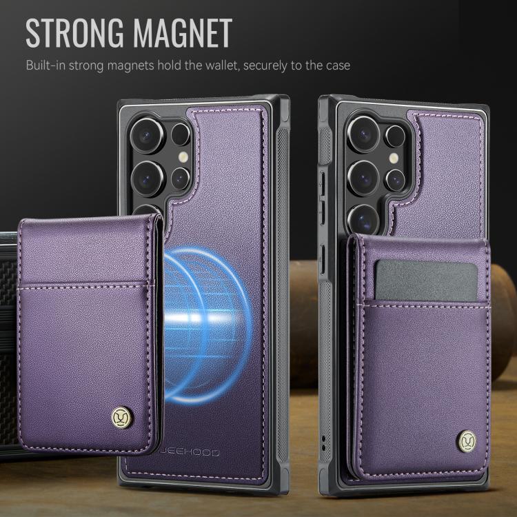 JEEHOOD J06 British Style RFID MagSafe Card Bag PU Phone Case, For Samsung Galaxy S23 Ultra 5G