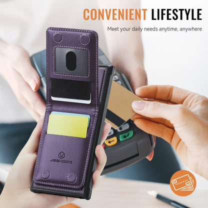 JEEHOOD J06 British Style RFID MagSafe Card Bag PU Phone Case, For Samsung Galaxy S23 Ultra 5G