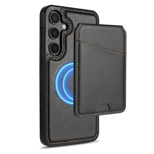 Skin Feel Detachable Card Bag Magsafe Phone Case, For Samsung Galaxy S25 5G, For Samsung Galaxy S25+ 5G, For Samsung Galaxy S25 Ultra 5G, For Samsung Galaxy S24 FE 5G