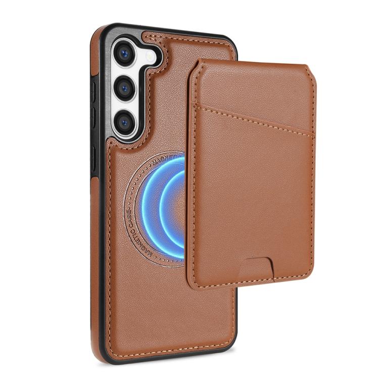 Skin Feel Detachable Card Bag Magsafe Phone Case, For Samsung Galaxy S23 Ultra 5G, For Samsung Galaxy S23+ 5G, For Samsung Galaxy S23 5G, For Samsung Galaxy S20 FE 5G