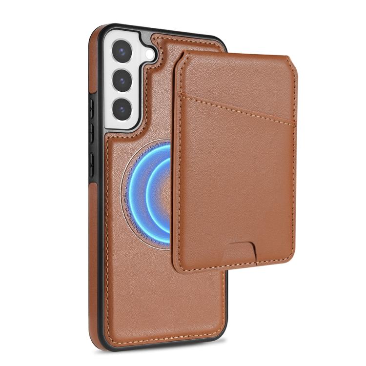 Skin Feel Detachable Card Bag Magsafe Phone Case, For Samsung Galaxy S21 5G, For Samsung Galaxy S21+ 5G