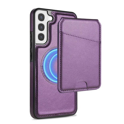 Skin Feel Detachable Card Bag Magsafe Phone Case, For Samsung Galaxy S22 Ultra 5G, For Samsung Galaxy S22+ 5G, For Samsung Galaxy S22 5G, For Samsung Galaxy S21 FE 5G