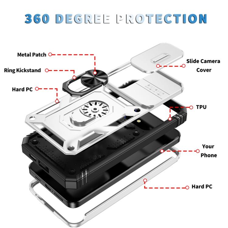 Sliding Camshield TPU Hybrid PC Phone Case with Holder, For Samsung Galaxy S25+ 5G, For Samsung Galaxy S25 Ultra 5G