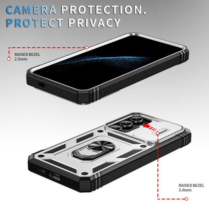 Sliding Camshield TPU Hybrid PC Phone Case with Holder, For Samsung Galaxy S25+ 5G, For Samsung Galaxy S25 Ultra 5G