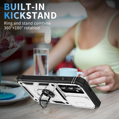 Sliding Camshield TPU Hybrid PC Phone Case with Holder, For Samsung Galaxy S25+ 5G, For Samsung Galaxy S25 Ultra 5G