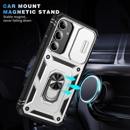 Sliding Camshield TPU Hybrid PC Phone Case with Holder, For Samsung Galaxy S25+ 5G, For Samsung Galaxy S25 Ultra 5G