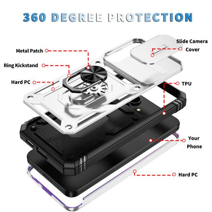 Sliding Camshield TPU Hybrid PC Phone Case with Holder, For Samsung Galaxy S25 FE 5G, For Samsung Galaxy S25 Edge 5G, For Samsung Galaxy S25 5G